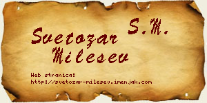 Svetozar Milešev vizit kartica
